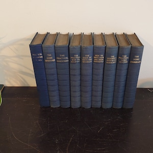 Part Works of the Odhams Handyman Series - jaren 30 - Odhams Press - staat redelijk tot goed - 9 boeken