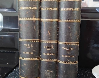 The Complete Works of Shakespeare in Three Volumes - Comedies, Tragedies and Histories. Good Condition