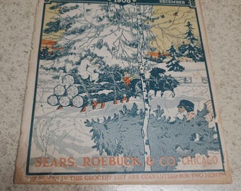 1908 Sears Roebuck & Co. Our Grocery List Catalog, Nov/Dec. RARE