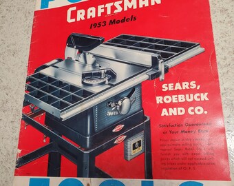 1953 Sears Roebuck Power Craftsman Tool Catalog Vintage Original