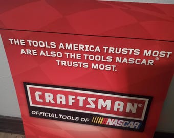 2009 Craftsman Official Tools NASCAR 2-sided 14x11 advertising sign