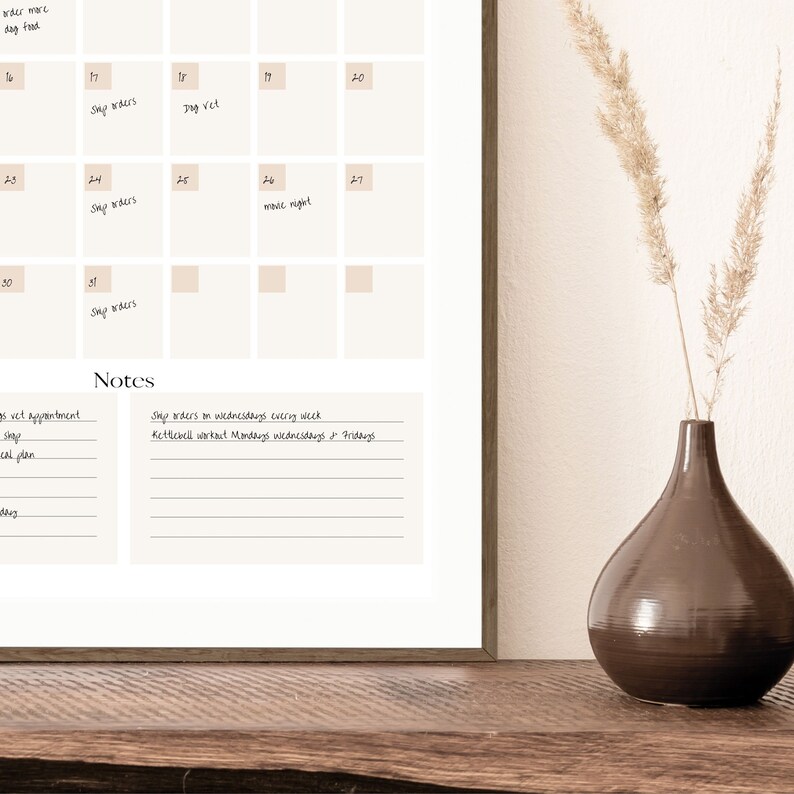 Printable Infinity Calendar Forever Calendar Reusable Etsy