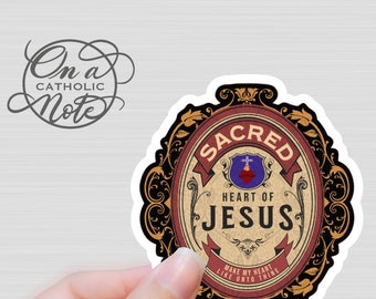 Sacred Heart of Jesus Vinyl Decal: Catholic Faith Sticker
