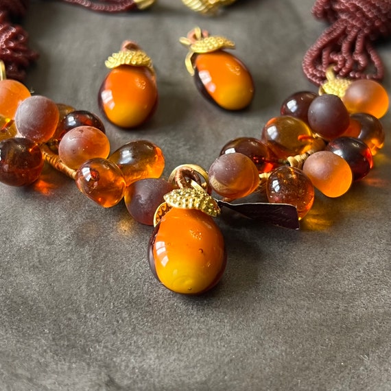 Authentic Murano AmberColor Honey Glass Bead Set … - image 2