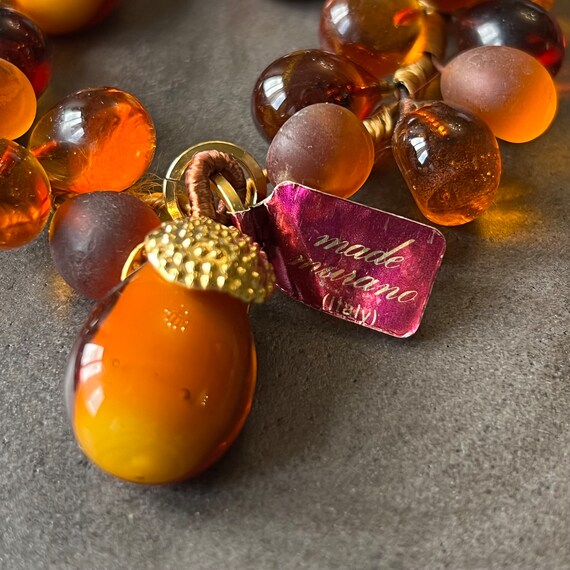 Authentic Murano AmberColor Honey Glass Bead Set … - image 3