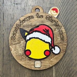 Electric Mouse Countdown Ornament for Christmas, Laser Cutting DXF and SVG Files