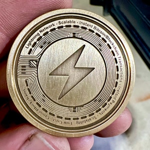Lightning Network Crypto Coin SVG DXF for Laser Engraving