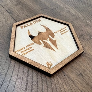 Paladin Coaster DXF SVG Files fo Laser Cutting