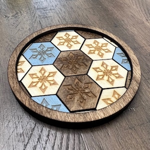 Cryo Coaster DXF SVG Files fo Laser Cutting