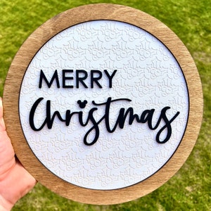 Merry Christmas Sign DXF SVG Files for CNC and Laser Cutting