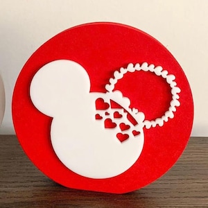 Valentines Day Mouse Head for Laser Cutting and CNC DXF and SVG Files