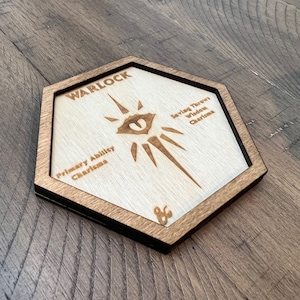 Warlock Coaster DXF SVG Files fo Laser Cutting