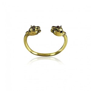 Golden Panther Bracelet, Panther Head Bracelet, Golden Brass Bracelet, Leopard Bracelet, Golden Jewelry, Tiger Bracelet, Lion Bracelet, Woman