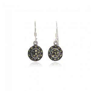 Vintage Earrings Silver 925 Marcasite, Antique Style Earrings, Art Deco Jewelry, Vintage Jewelry, Party Earrings, Gift for Girl and Woman