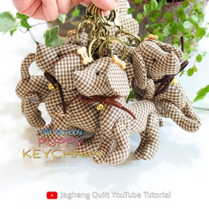 PDF Puppy Keychain Pattern & Tutorial (Video in Youtube)