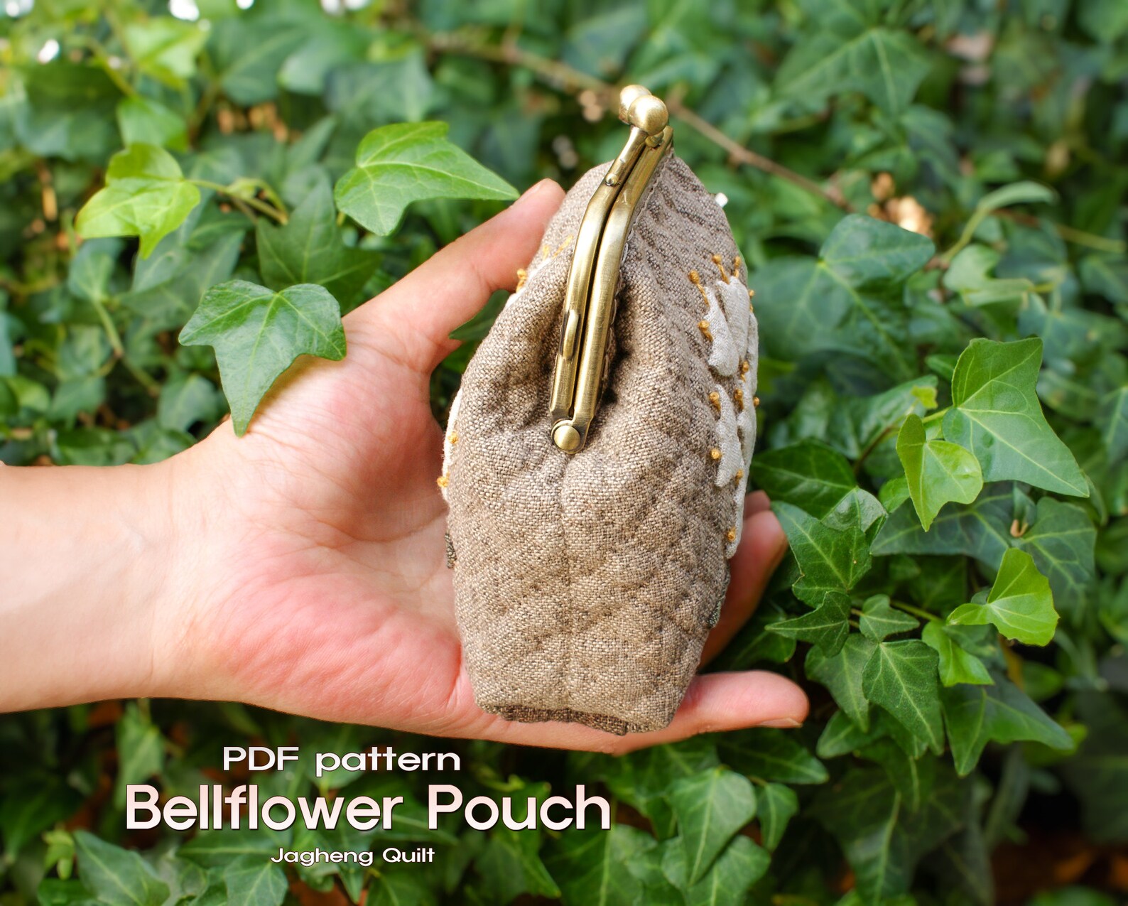 PDF Pattern & Tutorial for Bellflower Frame Pouch video in Youtube Etsy