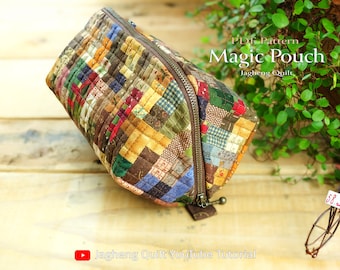 Magic Pouch : PDF pattern WITHOUT written instructions, See the video tutorial on YouTube