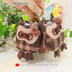 PDF Owl Keychain Pattern & Tutorial(Video in Youtube)