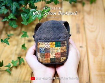 Mini School Backpack PDF Pattern for 26.8" (68cm) Doll, Sewing Tutorial on YouTube