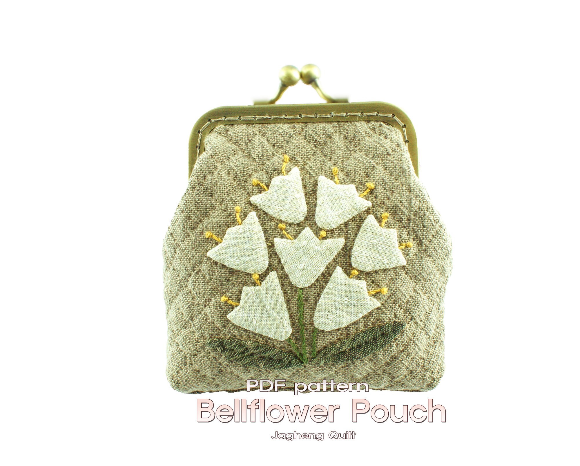 PDF Pattern & Tutorial for Bellflower Frame Pouch video in Youtube Etsy