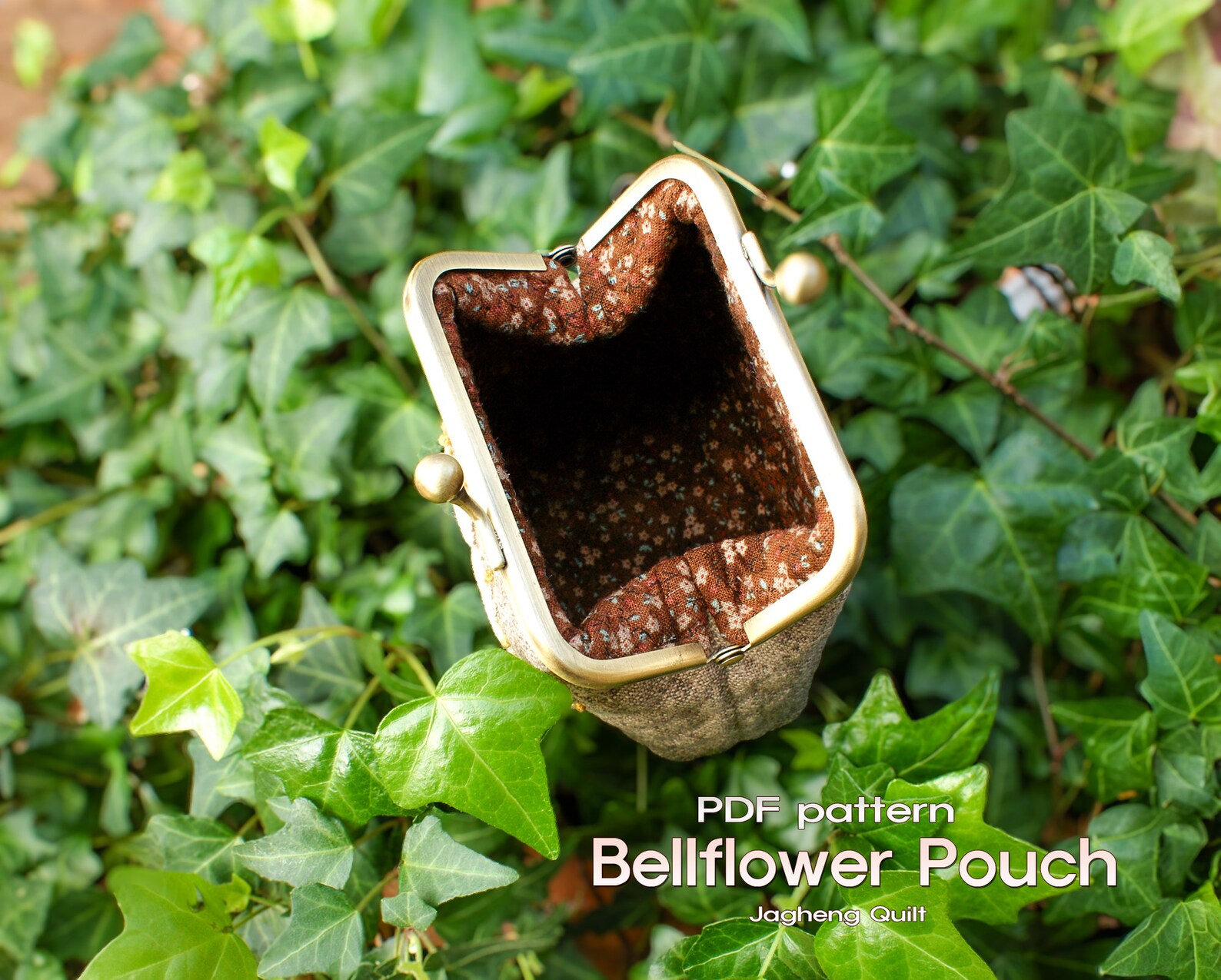 PDF Pattern & Tutorial for Bellflower Frame Pouch video in Youtube Etsy
