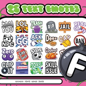 25 Text Emotes Pt.1 | Text Emotes | Twitch Emotes | Discord Emotes ...