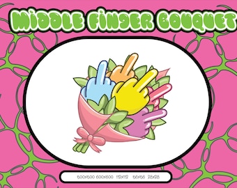 Middle finger meme emote | Discord emote | Emote | Funny twitch emote | Funny emote | cute emote | pink emote