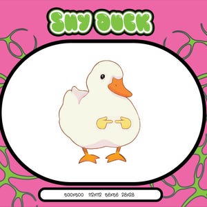 Cute duck emote | Chibi emote | Meme emote | Twitch Emote | Discord Emote | Streamer Emote | Emote | Chick Emote |