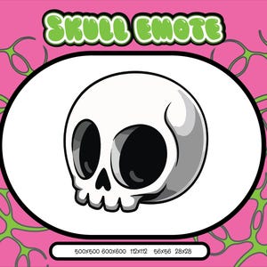 NEW VERSION Skull emote | Twitch emote | Discord emote | emote | twitch | Skull emote for twitch | Skull emote for discord