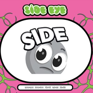 NEW VERSION side eye meme emote | Twitch emote | Discord emote | Emote | Meme emote