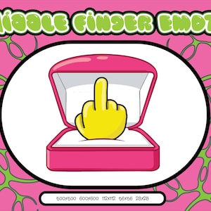 Middle finger in a ring box emote | meme emote | discord emote | twitch emote | emote |