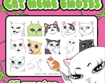 15 meme cat emotes | Funny cat emotes | Cute cat emotes | Discord emotes | Cute emotes | Meme emotes | Twitch emotes