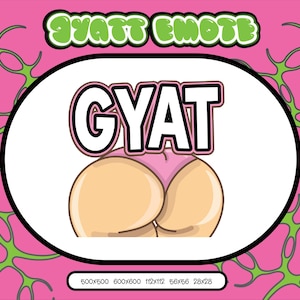 Gyatt emote | Meme emote | Twitch emote | Discord emote | Emotes