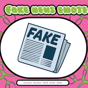 NEW VERSION Fake news emote | twitch emote | discord emote | emote | twitch | discord