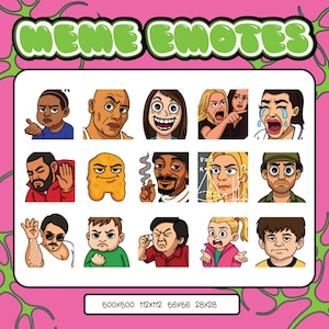 Meme-emotes voor twitch en onenigheid, deel 2 | Grappige emotes | Meme-emoties | Twitch-emoties | Discord-emoties | Meme-emotepakket | Grappig emotepakket