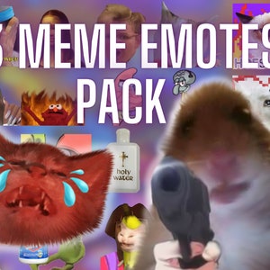 73 meme emotes pack | Meme emotes | Twitch, discord emotes | Meme cat emotes | Funny emotes |