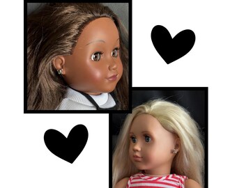 Doll Ear Piercing Kit, Includes Earrings, Fits 18" Dolls
