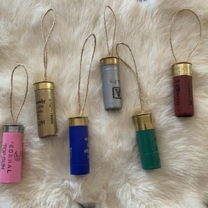 5 Shotgun Shell Christmas Tree Ornaments Trap Shoot Country Rustic Redneck Wedding Decor Ornament