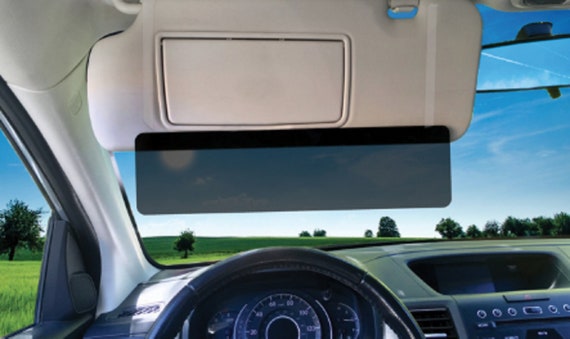 Sliding Car Visor Extender with Tinted Screen to Reduce Glare 