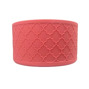 Coral Pink Textured Silicone Tumbler Boot: Protective Sleeve (2.8-2.95&quot; Base)