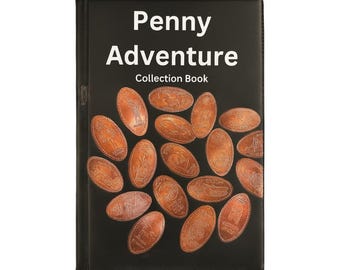 Pressed Smashed Penny Elongated Collector Collection Book Display Holder Album for 108 Coins Booklet