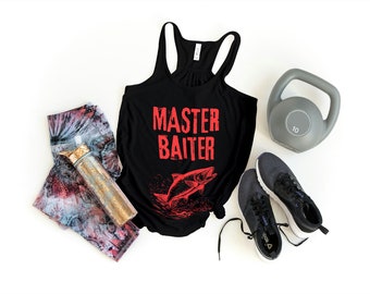 Canotta Master Baiter da donna, Canotta Master Baiter, Canotta da pesca divertente, Pesca divertente, Canotta da pesca, Regalo per lei, Canotta da pesca