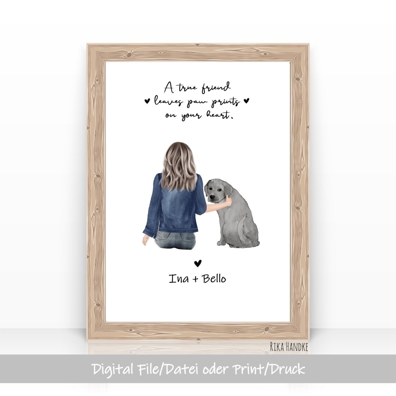 Geschenk Hund Poster Poster Hundebild personalisiert Etsy