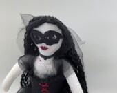 Felt Vampire s Bride doll, Hand Made Goth Art Doll, Collectible Doll, Vampire Doll, Creepy Doll, Spooky Doll, Vampire