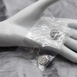 Vintage Sterling Silver Cupid Cherub Angel Dangle Earrings - Still in Package