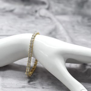 14kt Yellow Gold Tennis Bracelet Diamonds
