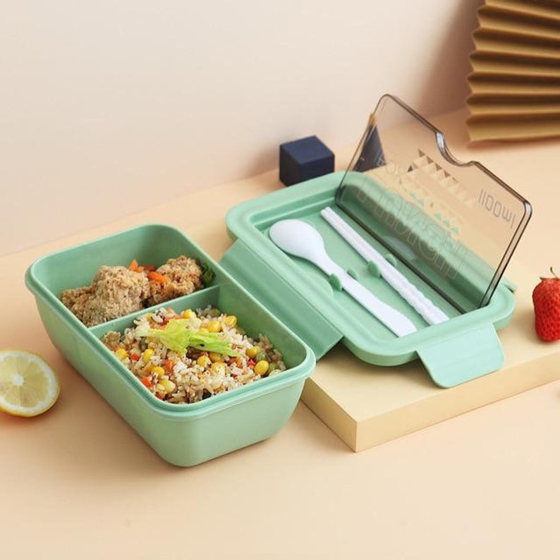 Elegant Bento Box Lunch Box Eco-friendly With Cutlery | Etsy