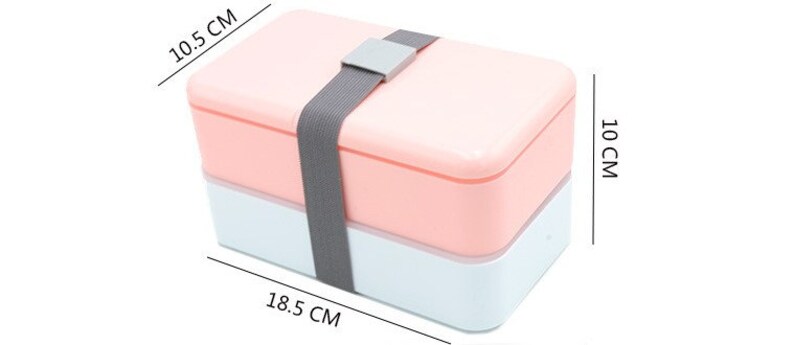 Japanese-style Bento box Lunch box 2 Compartments Wooden Christmas