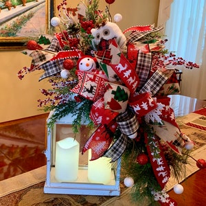 Christmas Lantern, Christmas Swag, Lantern Swag, Christmas Decor, Christmas Door Swag, Tabletop Arrangement