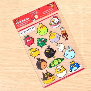 Lámina de pegatinas redondas de pájaros, vinilo impermeable y extraíble, ideal para portátiles, fundas de teléfono, botellas de agua y agendas. Diseño original.